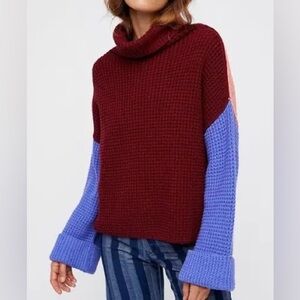 Free People Park City Colorblock Sweater